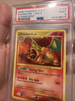 2008 Pokemon Diamond & Pearl Stormfront Charizard Holo #103/100 PSA 9 - Image 3
