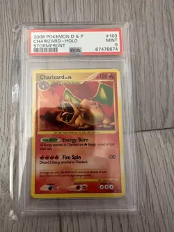 2008 Pokemon Diamond & Pearl Stormfront Charizard Holo #103/100 PSA 9 - Image 4