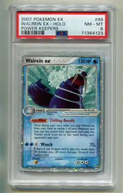 2007 POKEMON EX POWER KEEPERS WALREIN EX #99/108 ULTRA RARE HOLO FOIL PSA 8 A P1 - Image 1