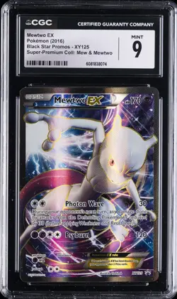 2016 POKEMON BLACK STAR PROMOS SUPER-PREM COLL: MEW & MEWTWO MEWTWO EX CGC 9 - Image 1