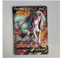 Pokemon Galarian Rapidash V 167/198 Chilling Reign Ultra Rare Full Art - Image 1