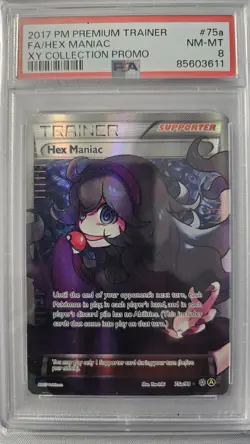 Pokemon Hex Maniac Full Art Holo Promo XY Collection 75a/98 2017 PSA 8 - Image 1