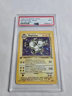 Magneton - 11/62 PSA 9 Fossil 1st Edition Holo Rare Pokemon - MINT - Image 1