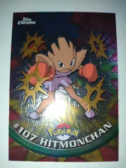 Topps Chrome Pokemon Hitmonchan #107 NM/M (A) - Image 1
