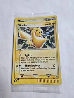 SEALED 2003 Pokemon Pikachu 012 Meowth 013 Black Star Promo Holo WOTC E-Reader - Image 1