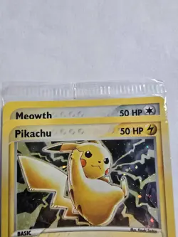 SEALED 2003 Pokemon Pikachu 012 Meowth 013 Black Star Promo Holo WOTC E-Reader - Image 2