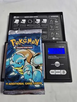 Pokemon FACTORY SEALED 1999 Base Set Unlimited Blastoise Booster Pack! 20.58g - Image 3