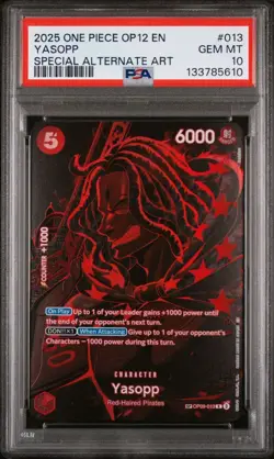 2025 One Piece OP12 Legacy of the Master Yasopp #013 OP09-013 SP PSA 10 - Image 1