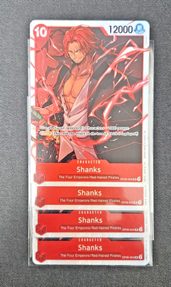 4X Shanks (004) OP09 OP09-004 SR Playset - One Piece Card Game - Image 1
