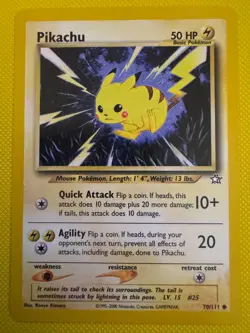 Pikachu 70/111 Neo Genesis Regular Pokemon Card - Image 1