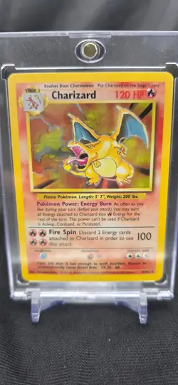 Pokemon TCG Charizard 4/102 Base Set Unlimited Holo Rare - Nintendo 1999 Card - Image 1