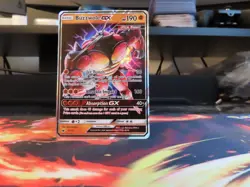 Buzzwole GX Crimson Invasion Holo Rare NM Pokemon Card Pack Fresh Sleeved - Image 1