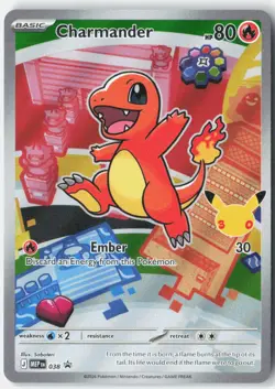 Charmander ME: Mega Evolution Promo 038 Pokemon Card Holofoil NM - Image 1