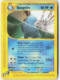 Quagsire Aquapolis 030/147 Pokemon Card NM - Image 1