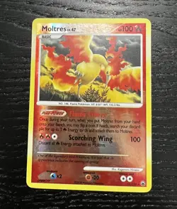 Moltres 10/100 Rare Reverse Holo Majestic Dawn Diamond & Pearl Pokemon Card - Image 1