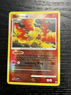 Moltres 10/100 Rare Reverse Holo Majestic Dawn Diamond & Pearl Pokemon Card - Image 3