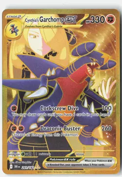 Cynthia's Garchomp ex SV10: Destined Rivals 241/182 Pokemon Card Holo NEAR MINT - Image 1