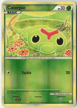 Caterpie HeartGold SoulSilver 57/123 Pokemon Card Reverse Holo - Image 1