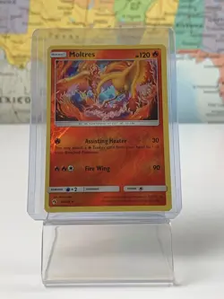 SHIPS SAME DAY Pokemon Card Moltres 38/214 Reverse Holo Fire Type 2018 Rare - Image 1