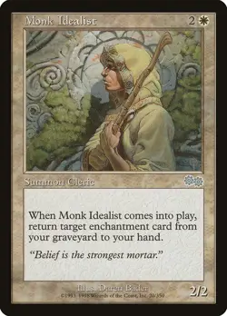 Urza's Saga Monk Idealist MTG Magic the Gathering NM - Image 1