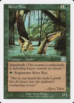 6th Edition River Boa MTG Magic the Gathering NM - Image 1