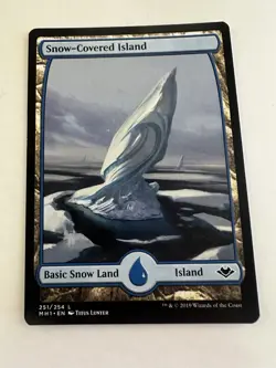 Snow-Covered Island Full Art Modern Horizons MTG Magic 251/254 - Image 1