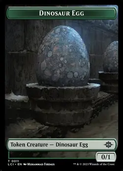 Dinosaur Egg / Dinosaur Token Foil #11 / #10 | LCI Lost Caverns Ixalan | MTG - Image 1