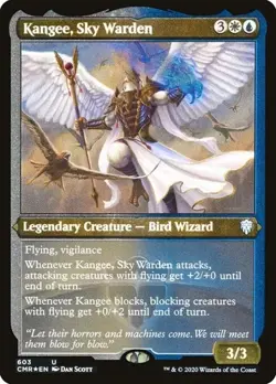 Kangee, Sky Warden - Foil Etched Commander Legends LP MTG - Image 1