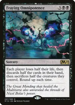 1x Fraying Omnipotence NM Eng MTG - Core Set 2019 - Image 1