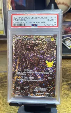 PSA 10 Zekrom #114 2021 Pokemon Celebrations Classic Coll -BLK/WHT FA GEM MINT - Image 1
