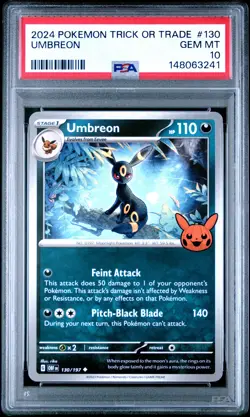 2024 POKEMON TRICK OR TRADE #130 UMBREON PSA 10 - Image 1
