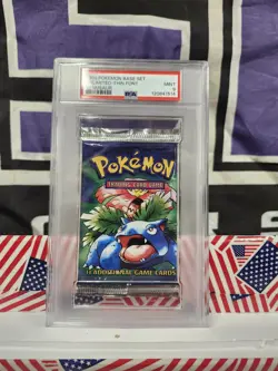 Pokemon 1999 Vintage WOTC Base Set Venusaur Sealed Booster Pack PSA 9 - Image 3