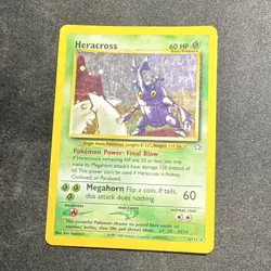 Pokemon Heracross Holo Rare 60HP Neo Genesis 6/111 Nintendo English Card 2000 - Image 1