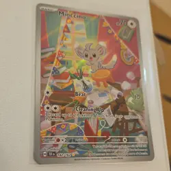 x1 Minccino - 182/162 - Illustration Rare Pokemon SV05 Temporal Forces M/NM - Image 1