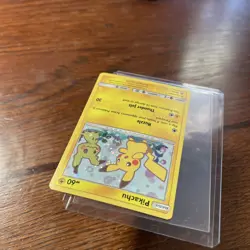 Pokemon TCG ⚡Pikachu⚡ Sun & Moon Black Star Promo Holo Card SM162 with Swirl - Image 2