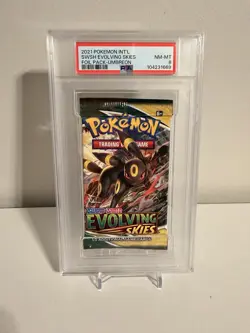 Pokemon Evolving Skies Umbreon Art Graded Booster Pack PSA 8 - Image 1