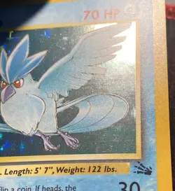 Pokemon TCG Fossil Set Articuno 2/62 Rare Holo 1st Edition - Image 3
