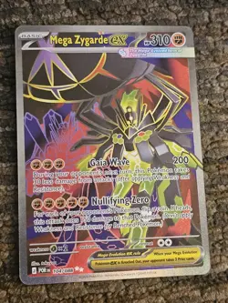 POKEMON TCG Mega Zygarde EX 104/088 ULTRA RARE FULL ART HOLO Perfect Order MINT - Image 1