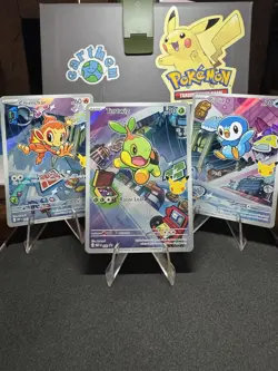 Chimchar, Piplup, Turtwig Pokemon 30th Anniversary First Partner Set of 3 Promo - Image 1