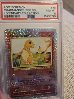 2002 Pokemon Legendary Collection Reverse Holo Charmander PSA 8 - Image 1