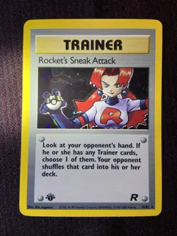 Pokemon TCG Team Rocket Set Rocket's Sneak Attack 16/82 Rare Holo 1st Edition - Image 2