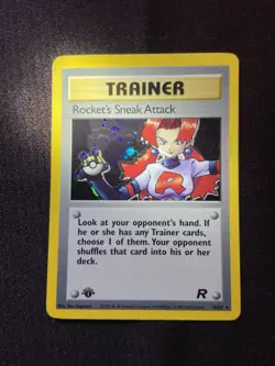Pokemon TCG Team Rocket Set Rocket's Sneak Attack 16/82 Rare Holo 1st Edition - Image 3