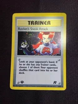 Pokemon TCG Team Rocket Set Rocket's Sneak Attack 16/82 Rare Holo 1st Edition - Image 4