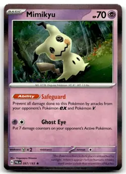 Mimikyu 097/193 Rare Paldea Evolved Pokemon Holo Lightly Played - Image 1