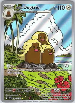 Alolan Dugtrio 208/191 Illustration Rare Surging Sparks Pokemon NM - Image 1