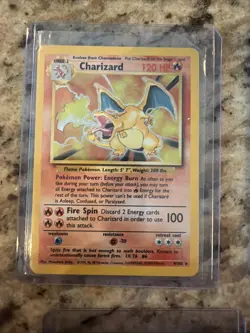 Pokemon TCG Charizard Base Set Holo Unlimited Rare - Image 1