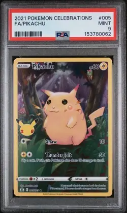 2021 POKEMON CELEBRATIONS 005 FA/PIKACHU PSA 9 (MINT) - Image 1