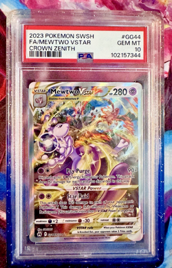 MEWTWO VSTAR GG44/GG70 POKEMON SWSH Crown Zenith: Galarian Gallery Holo PSA 10 - Image 1