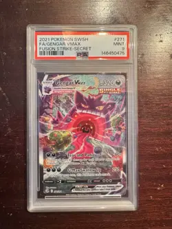 Pokemon TCG Gengar VMAX 271/264 SWSH08 Fusion Strike Alt Art Secret PSA 9 - Image 1