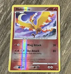 2009 Pokemon Moltres Lv.42 HP100 TCG Reverse Holo #36/147 EX - Image 1